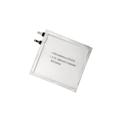 batterie LiPo ultra mince de 1mm 3.7V 180mAh 015253 pour les genouillères intelligentes