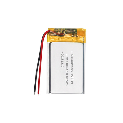 batterie LiPo de 3.7V 110mAh/batteries rechargeables ultra minces de polymère de lithium
