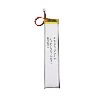 Batterie LiPo personnalisée ultra étroite 1C légère 3.7V 1250mAh 602197