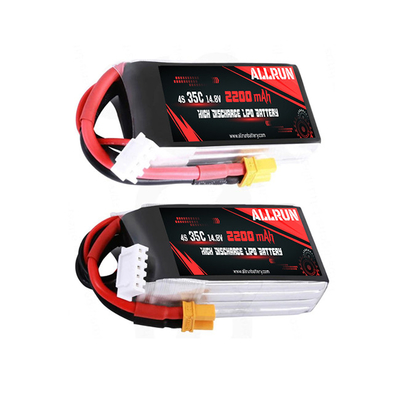 Batterie LiPo 35C 14.8V Batterie LiPo à taux élevé 4S 2200mAh