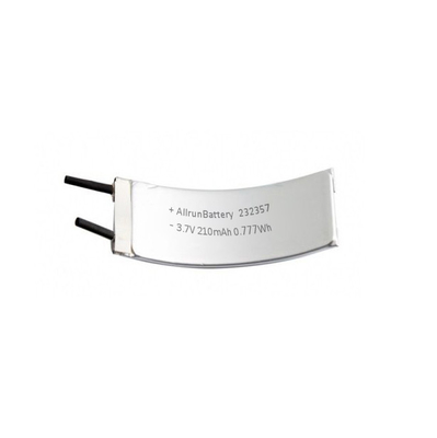 1C 3,7 V LiPo Batterie rechargeable 210mAh Batterie au lithium-polymère incurvée
