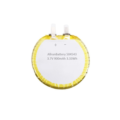 Batterie LiPo ronde fiable faite sur commande 3,7 V 900mAh 504543 pour des écouteurs de Bluetooth