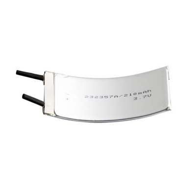 232357 Batterie LiPo incurvée 210mAh 3.7V Batterie au lithium personnalisée