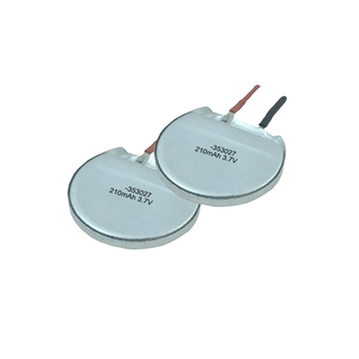 Batterie ronde sûre puissante faite sur commande de LiPo 3.7V 210mAh pour les brosses à dents électriques