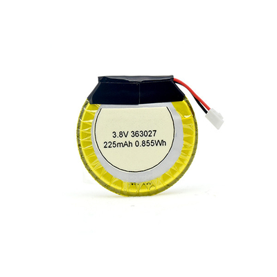 rond de batterie de polymère de 225mAh 3,8 V Li/batterie de LiPo pour des écouteurs de Bluetooth