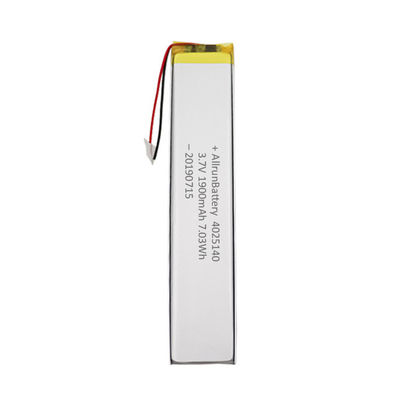 fiabilité élevée rechargeable ultra étroite faite sur commande de batterie de 1900mAh 3,7 V LiPo