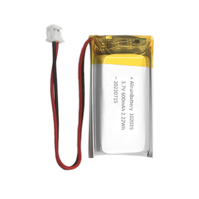 Batterie de polymère de lithium de la coutume rechargeable 3,7 V 600mAh/batterie de LiPo