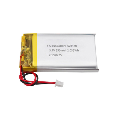 Batterie LiPo rechargeable mince puissante faite sur commande 3,7 V 550mAh 602440