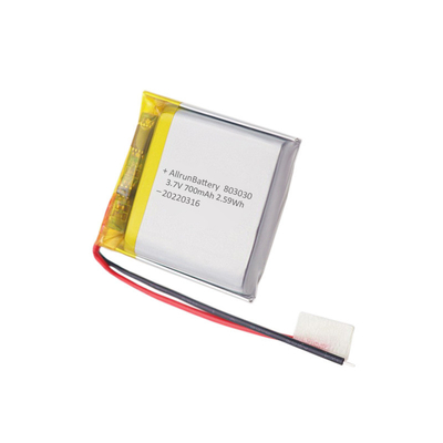Batterie LiPo rechargeable médicale puissante de batterie au lithium de 3,7 V 700mAh