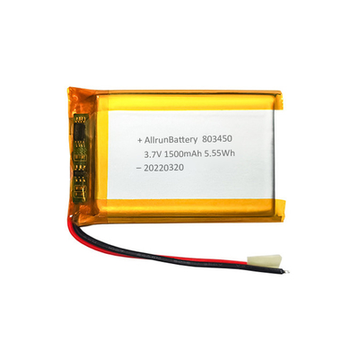 Batterie LiPo personnalisée 3,7 V 1500 mAh en forme de rectangle puissant