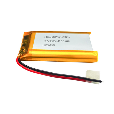 Batterie LiPo personnalisée 3,7 V 1500 mAh en forme de rectangle puissant