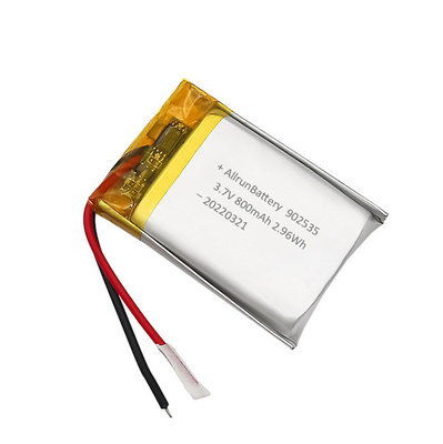 Batterie LiPo légère rechargeable 800mAh 3.7V 902535 pour les dispositifs médicaux