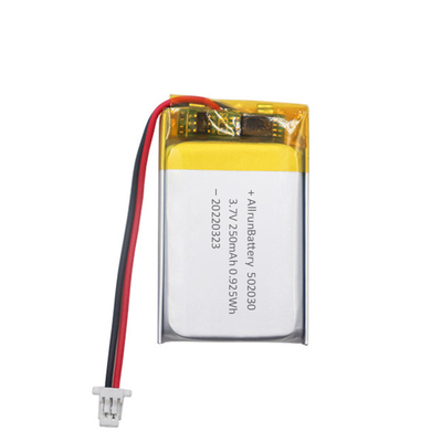Batterie rechargeable mince de polymère de lithium de rectangle de batterie de 3,7 V 250mAh LiPo