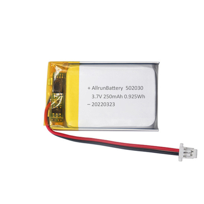 Batterie rechargeable mince de polymère de lithium de rectangle de batterie de 3,7 V 250mAh LiPo