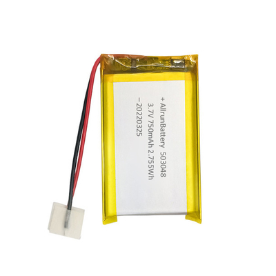 Batterie LiPo rechargeable de la batterie 3.7V 750mAh de polymère de Li de rectangle léger