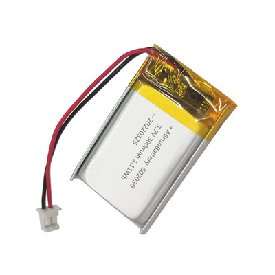 Batterie lithium-polymère rectangle léger 602030 batterie LiPo 3.7V 300mAh