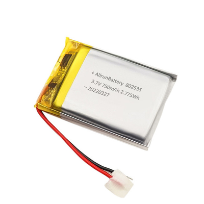 Sécurité de batterie de polymère de lithium de rectangle batterie LiPo de 3,7 V 750mAh
