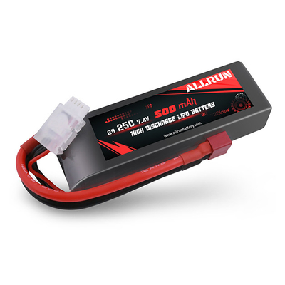 paquet élevé de batterie de LiPo de décharge de 25C 2S 500mAh 7.4V pour des outils électriques