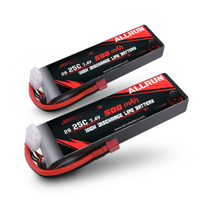 paquet élevé de batterie de LiPo de décharge de 25C 2S 500mAh 7.4V pour des outils électriques