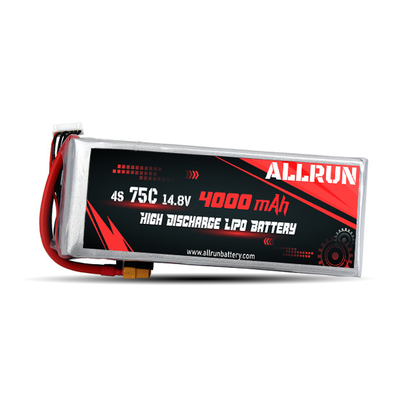 75C 4000mAh 4S LiPo Battery14.8V Batterie LiPo à taux C élevé