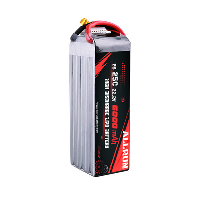 Batterie LiPo médicale du taux 6S 6000mAh de batterie au lithium de 22.2V 25C