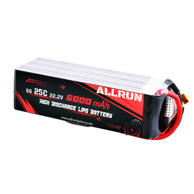 Batterie LiPo médicale du taux 6S 6000mAh de batterie au lithium de 22.2V 25C