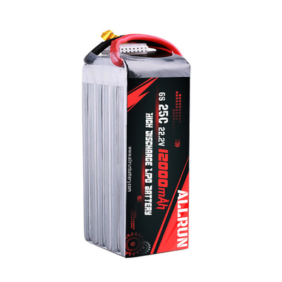Batterie LiPo RC 25C 6S 12000mAh 22.2V batterie à taux C élevé