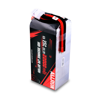 25C 6S 22000mAh Batterie LiPo 22.2V Batterie LiPo à taux C élevé