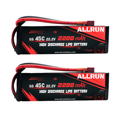 Paquet élevé de batterie de LiPo de décharge du matériel médical 45C 6S 22.2V 2200mAh