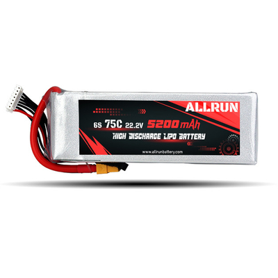9048155 Batterie LiPo à décharge élevée 75C 22.2V 6S 5200mAh