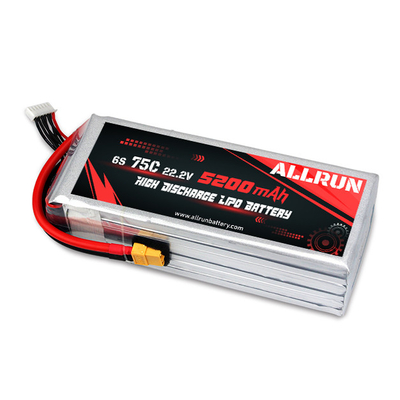 9048155 Batterie LiPo à décharge élevée 75C 22.2V 6S 5200mAh