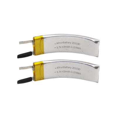 Batterie VR Li Polymère 3.7 V 43mAh Batterie Rechargeable LiPo Courbée
