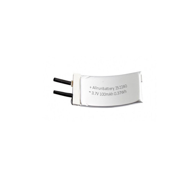 Batterie au lithium-polymère incurvée par 1C de la batterie LiPo de la coutume 3,7 V 100mAh