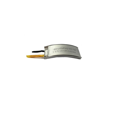 Batterie rechargeable incurvée puissante de polymère de lithium de la batterie 225mAh 3.7V de LiPo