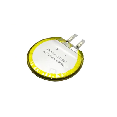Batterie faite sur commande sûre de polymère de lithium de batterie ronde de 3.7V 135mAh LiPo