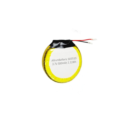 Batterie sûre de polymère de lithium ronde de batterie de 3.7V 300mAh LiPo rechargeable 303535