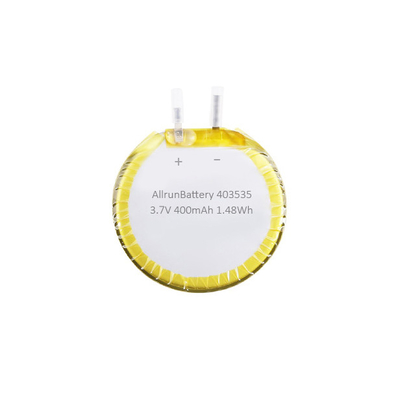 Batterie LiPo personnalisée ronde batterie au lithium polymère 3,7 V 400mAh