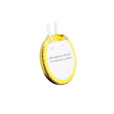 Batterie LiPo personnalisée ronde batterie au lithium polymère 3,7 V 400mAh