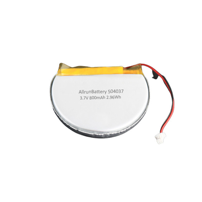 Batterie LiPo personnalisée ronde de batterie rechargeable stable de 3,7 V 800 mAh