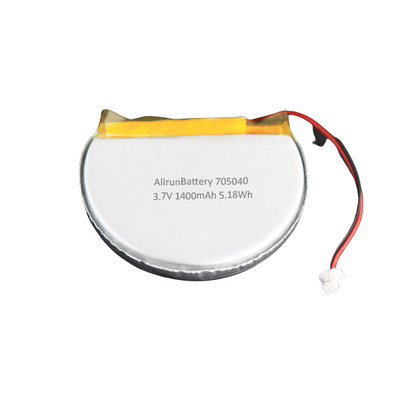 Cellule de batterie LiPo ronde personnalisée 3.7V 1400mAh 705040 avec une capacité de haut niveau