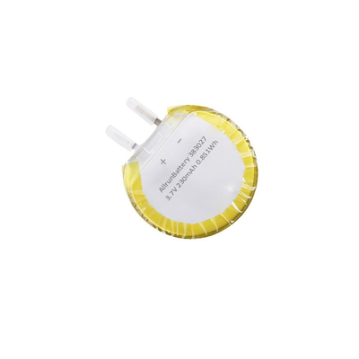 Cellule de batterie ronde faite sur commande de LiPo 3.7V 230mAh 383027 avec des formes uniques