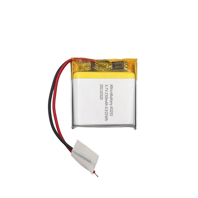 Batterie rechargeable de polymère d'ion de lithium de place de batterie de la lumière 3,7 V 250mAh LiPo