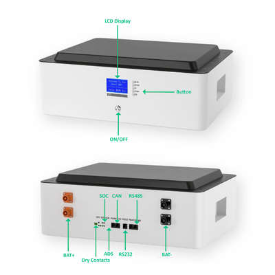 batterie montée par support de 51.2V 100Ah 5KWh 6000 fois pour le système à énergie solaire